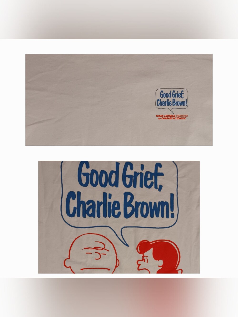 UNIQLO PEANUTS Vintage Books Charlie Brown & Lucy T-Shirt NEW Snoopy cartoon